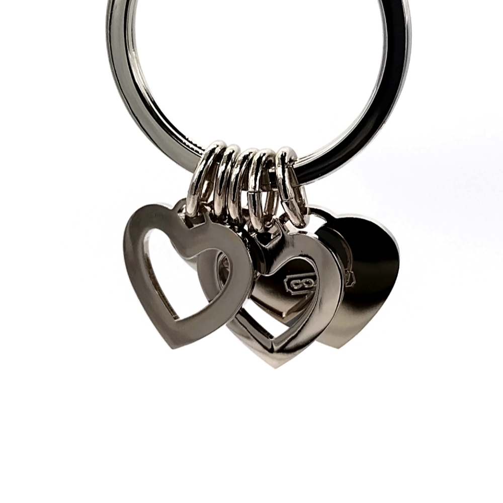 COACH Heart Hearts keychain Pink Blue hearts Purse Charm Keychain - Picture 5 of 9